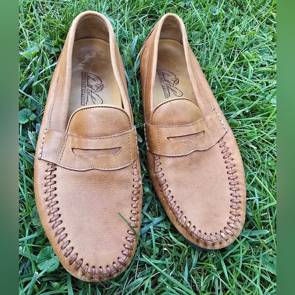 ARNOLD PALMER Accenta BROWN LEATHER LOAFER MENS SIZE 9 - Picture 1 of 11